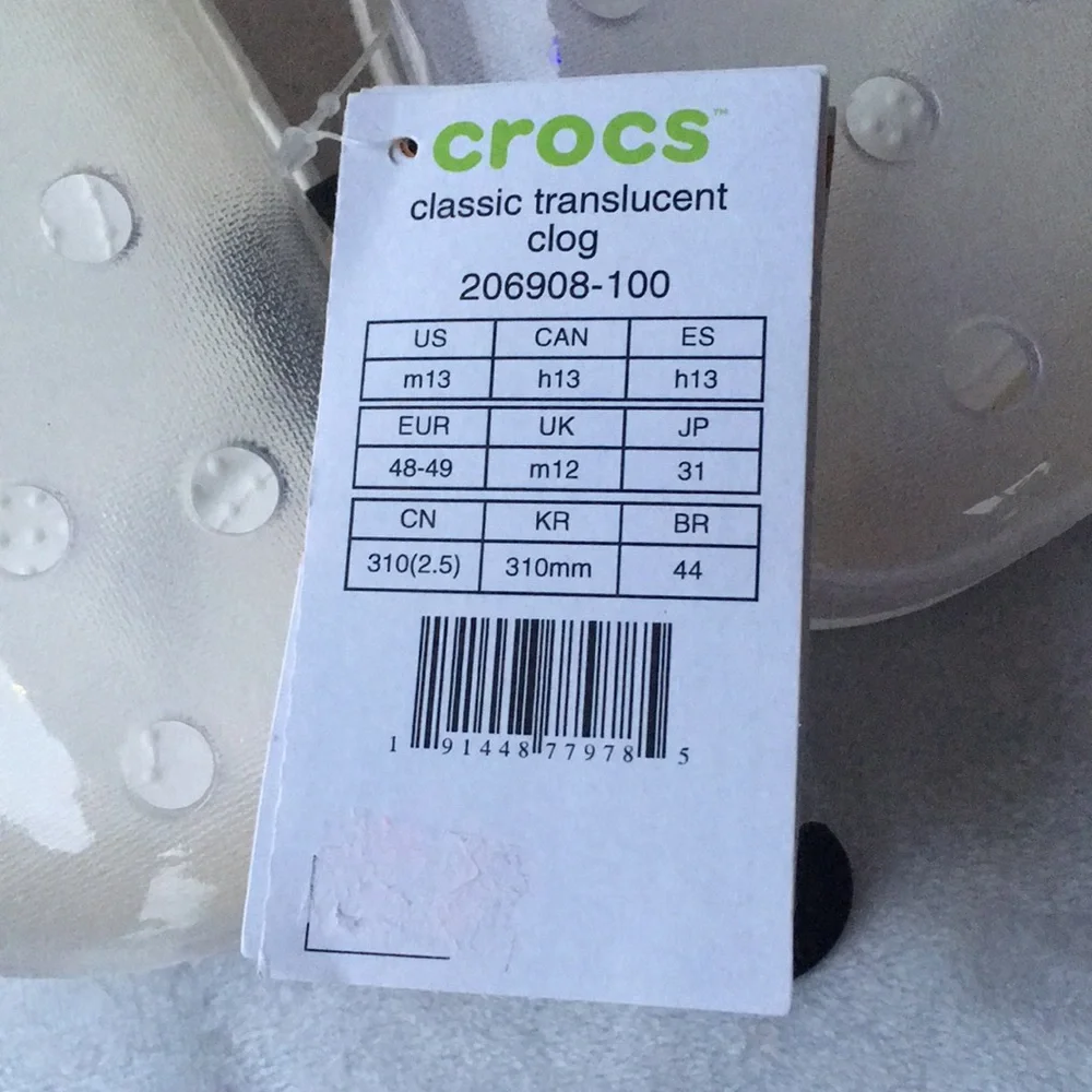 Crocs Classic Translucent Clogs. - Picture 5 of 6